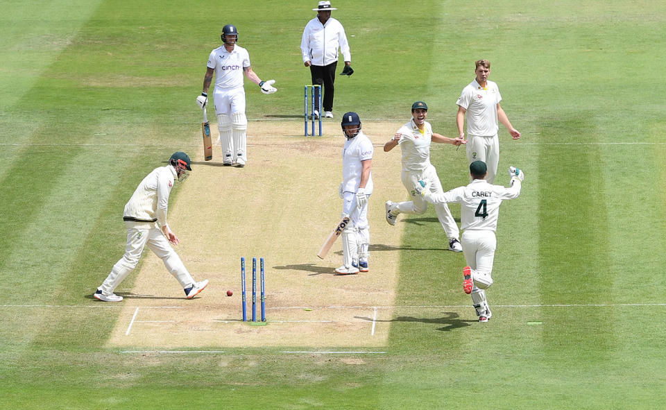 Alex Carey's controversial stumping of Jonny Bairstow in the Ashes.