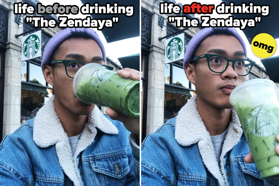 Author's reaction to drinking a Starbucks drink