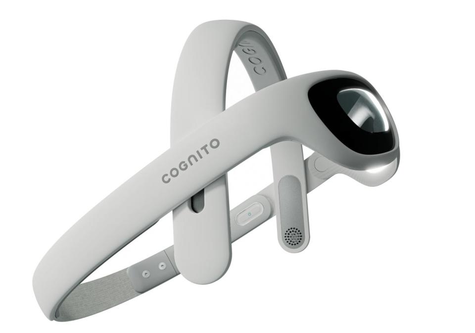 Cognito’s headset uses light and sound therapy to stimulate gamma waves.