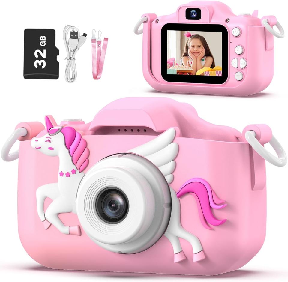 pink digital camera