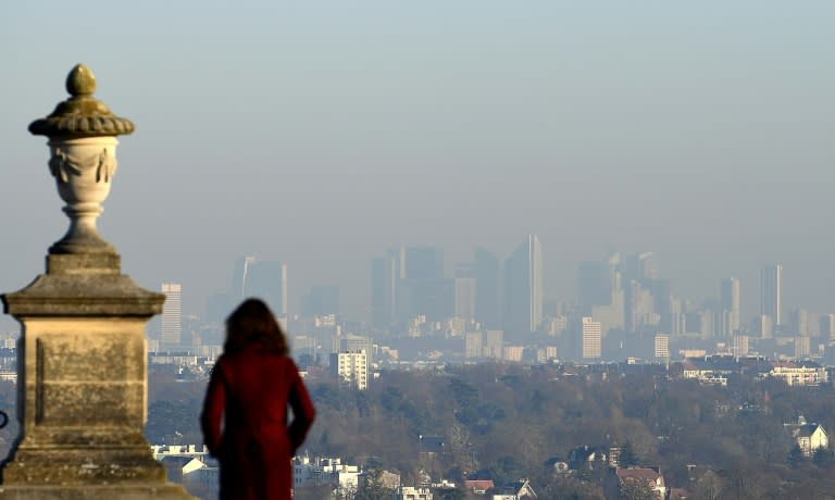A view of Paris from Saint-Germain-en-Laye, during smog
