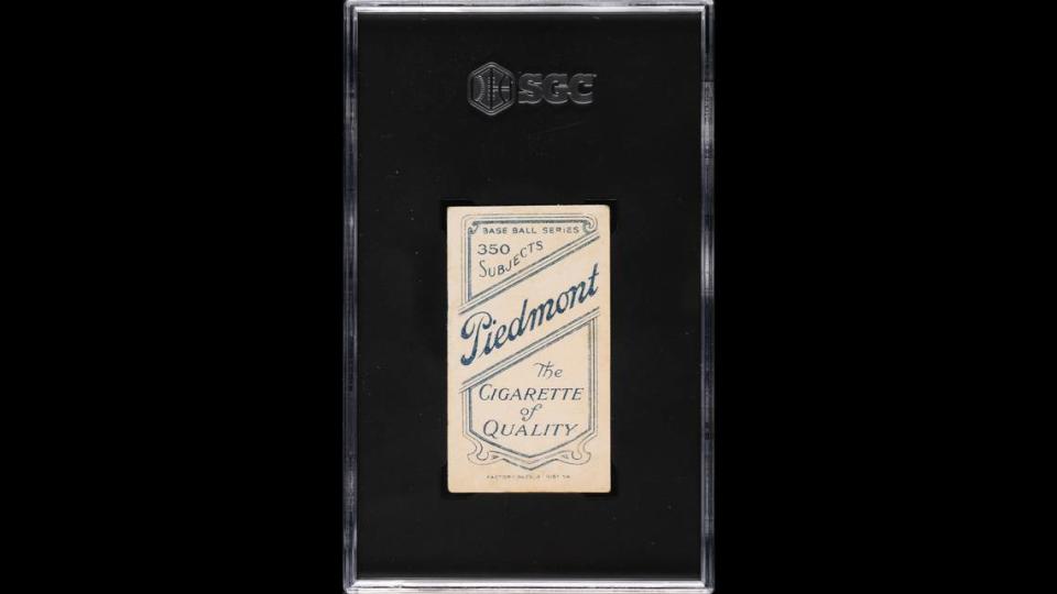 The back of the rare card touts the Piedmont brand cigarette.