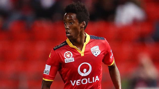 Bruce Kamau in action for Adelaide United. Image: Getty