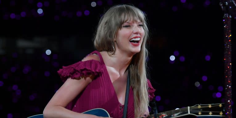 kansas city, missouri july 08 editorial use only taylor swift performs onstage during night two of taylor swift the eras tour at geha field at arrowhead stadium on july 08, 2023 in kansas city, missouri photo by fernando leontas23getty images for tas rights management