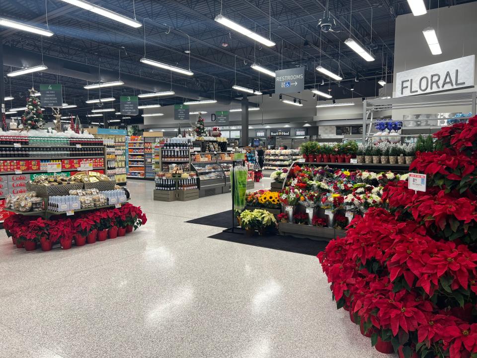 The floral department in the new Rockledge Square Publix, which opened Dec. 15, is decked out for Christmas.