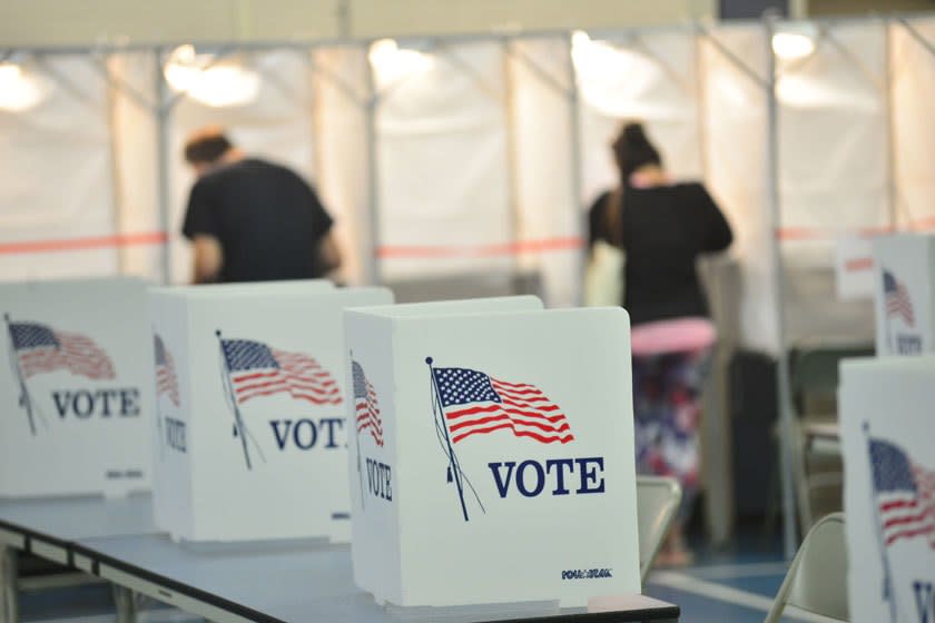 A voting site in Chesterfield, N.H., on Tuesday.