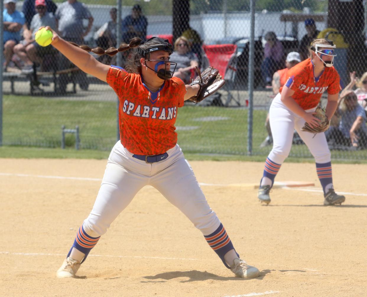 Thomas A. Edison's Gabby Milazzo tossed a one-hitter in a 2-1 win over Elmira Notre Dame in the Section 4 Class C softball championship last season.