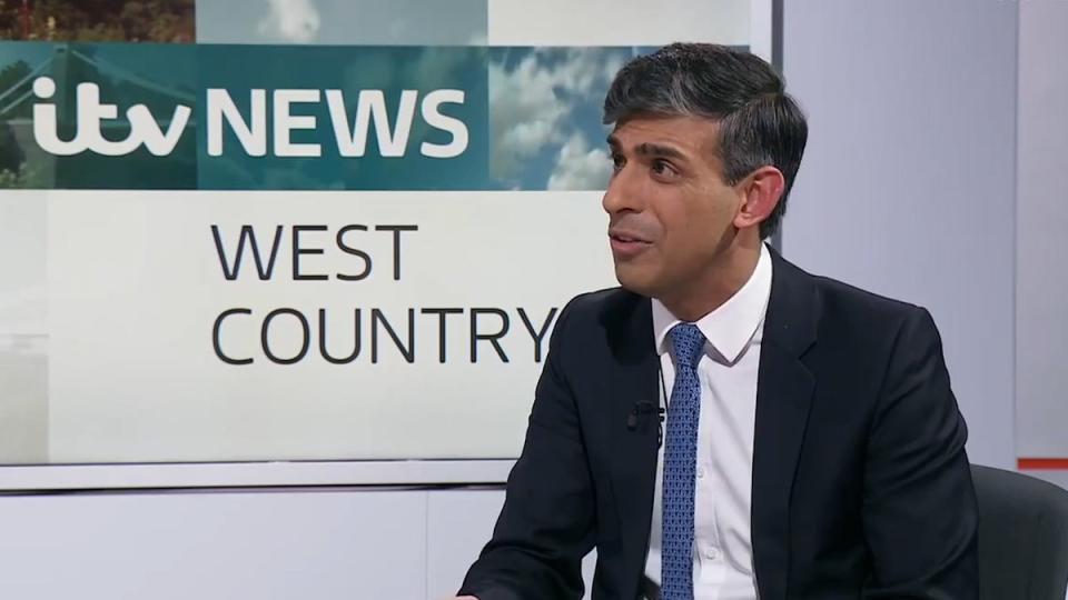 Rishi Sunak has said the election will be in ‘the second half of this year’ (ITV News)