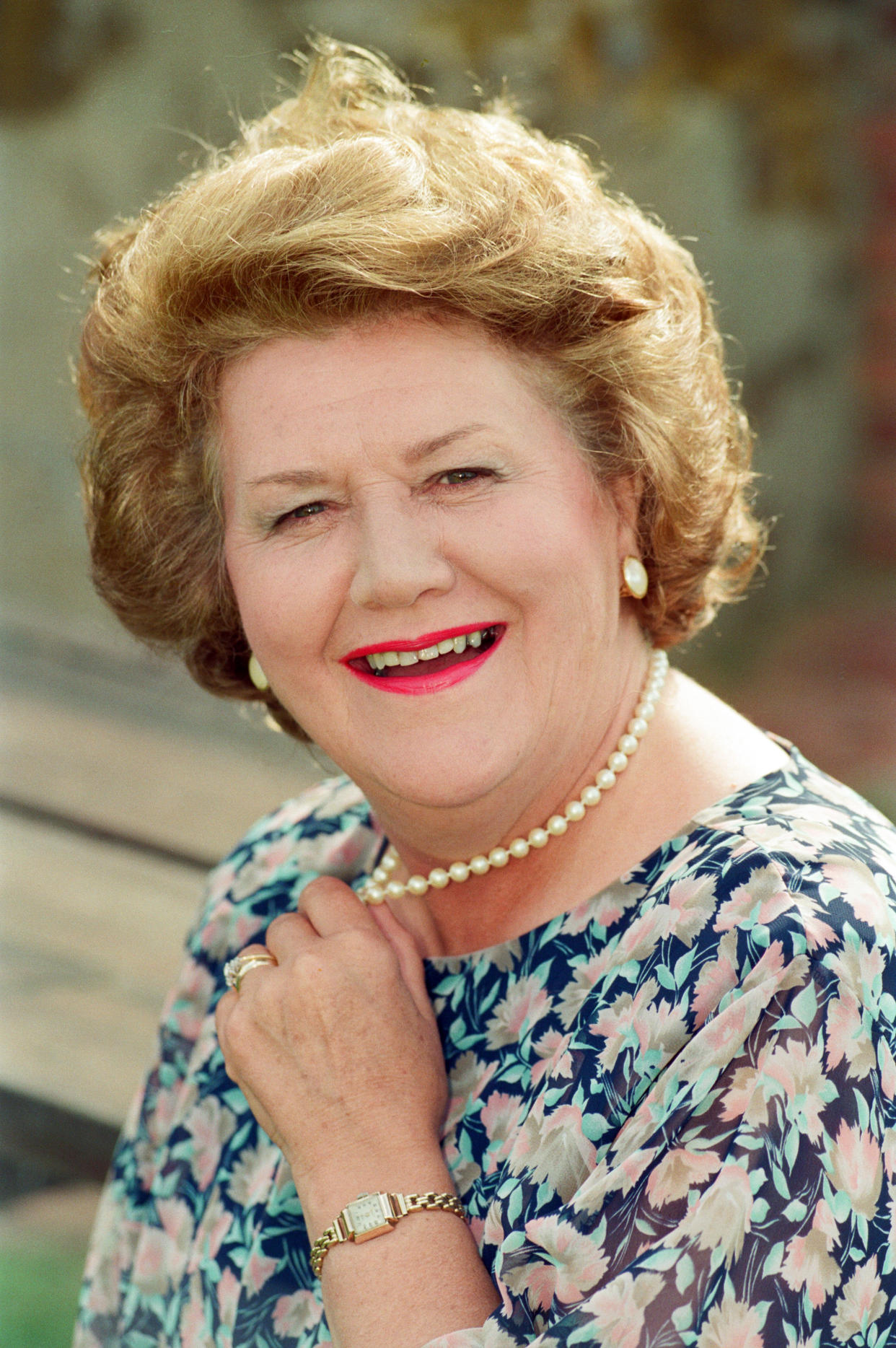 Photocall for new BBC production 'Keeping up Appearances'. Patricia Routledge, 2nd August 1992. (Photo by Dick Williams/Mirrorpix/Getty Images)
