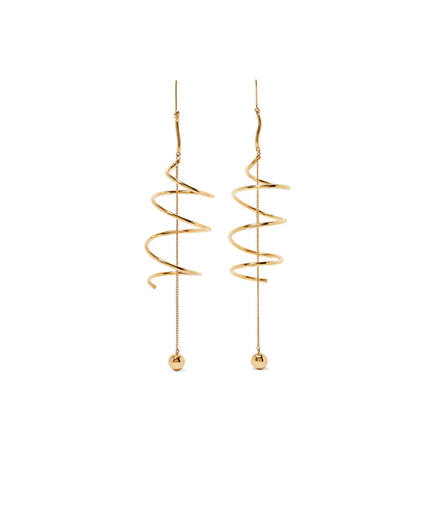 <p>Ellery Solitude gold-plated earrings, $465,<a rel="nofollow noopener" href="https://www.net-a-porter.com/us/en/product/914427/ellery/solitude-gold-plated-earrings" target="_blank" data-ylk="slk:net-a-porter.com;elm:context_link;itc:0;sec:content-canvas" class="link "> net-a-porter.com</a> </p>