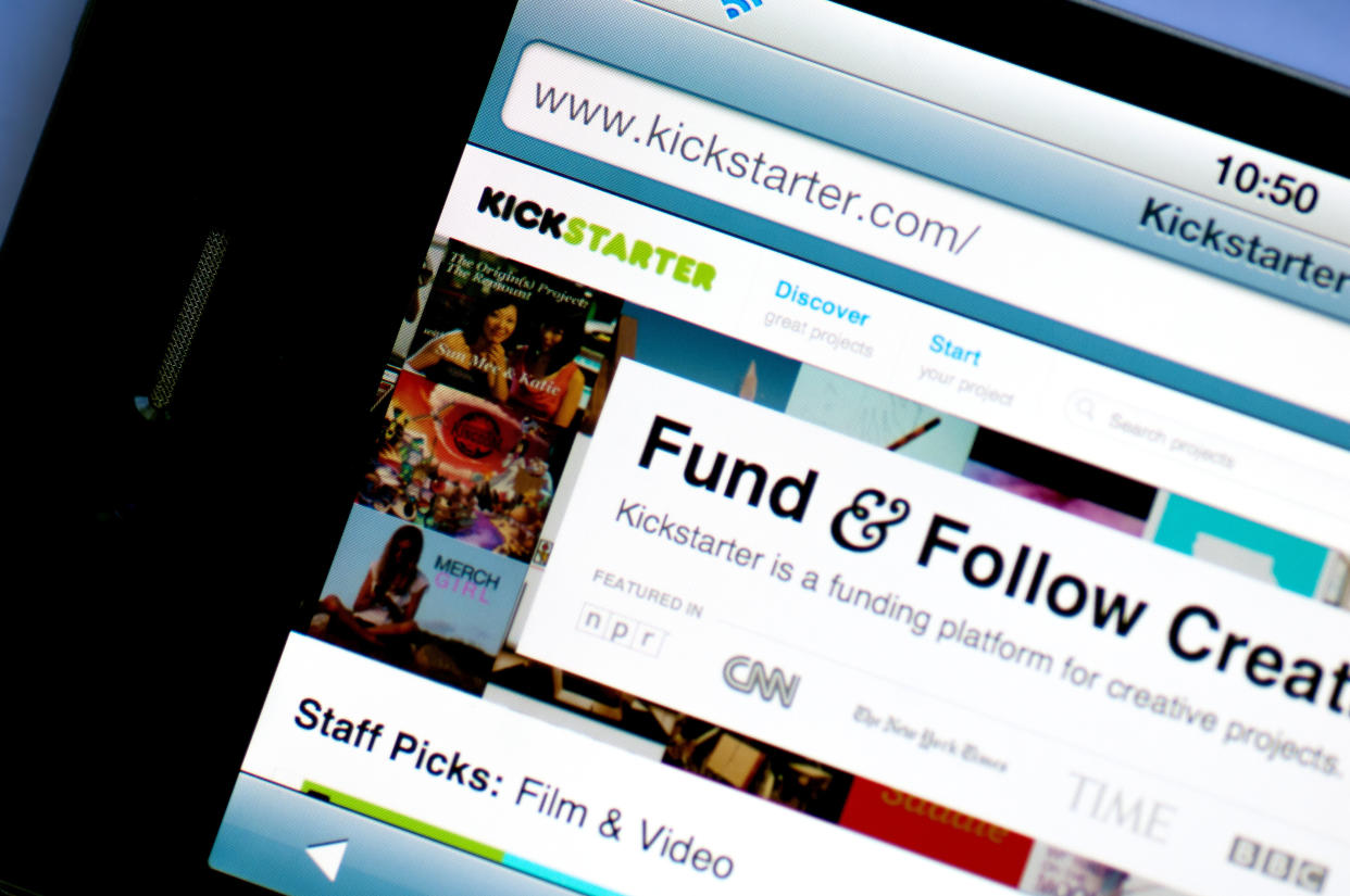 Kickstarter is the most important crowdfunding website that allows users to find money for creative projects. (Photo: SeanShot via Getty Images)