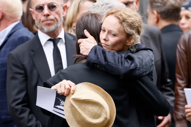 <p>AP Photo/Thomas Padilla</p> Vanessa Paradis was among the mourners.