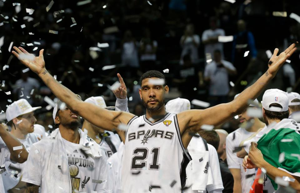 Tim Duncan helped turn the Spurs almost as soon as he entered the league, winning the first of five NBA championships in his second year in the league.