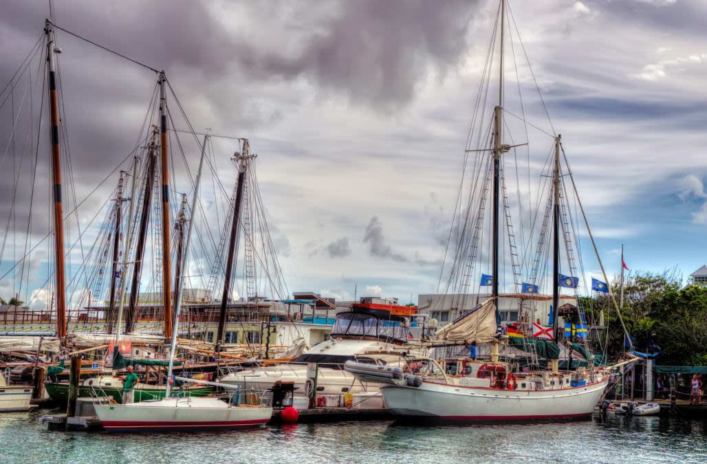 Sailboats Morred at Key West