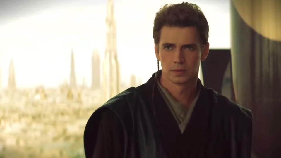 Hayden Christensen's Anakin in his Jedi Robe on Coruscant. Could Anakin Skywalker appear on the Ahsoka series?