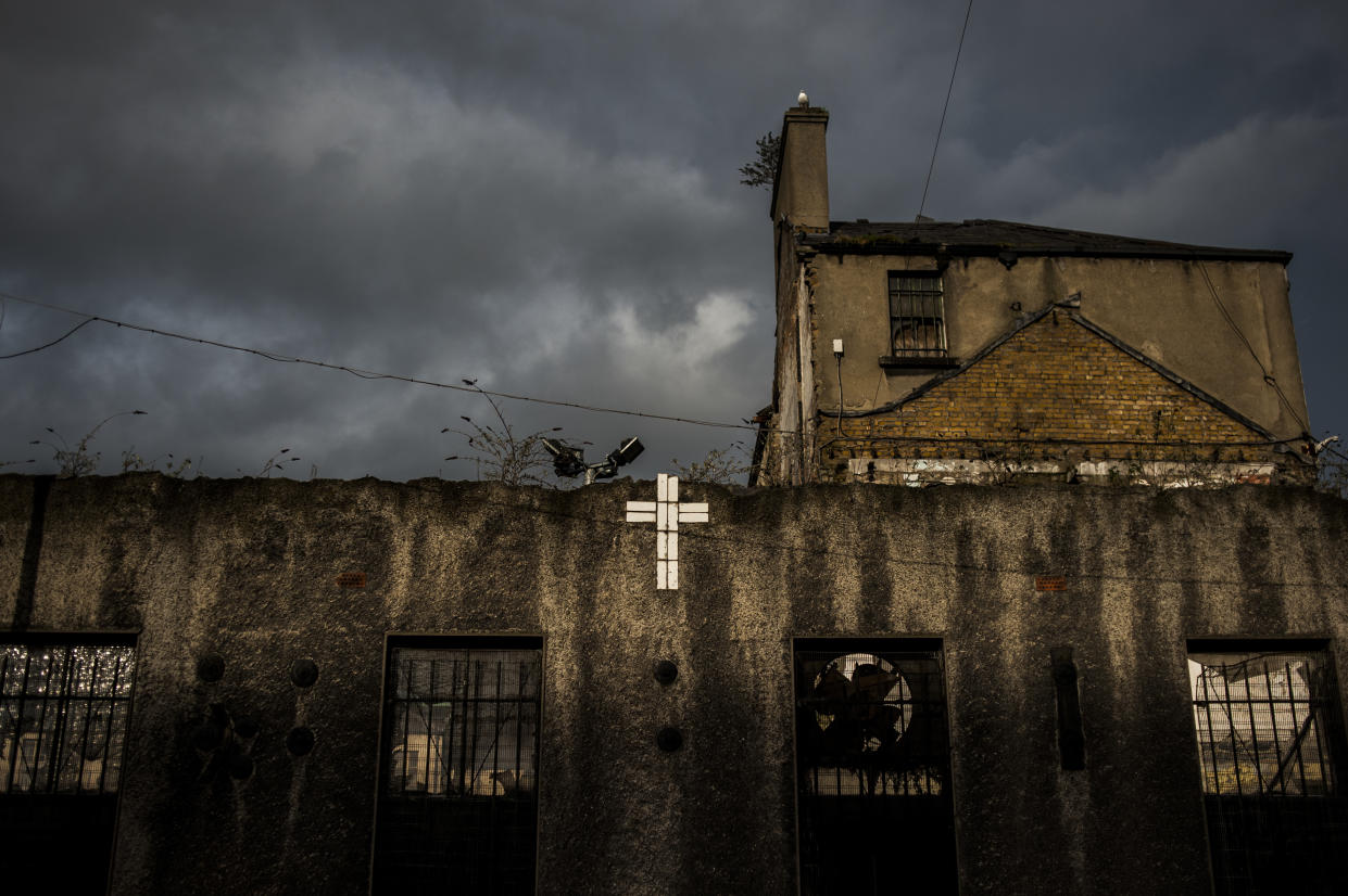 La pared trasera de la lavandería de Gloucester Street, la última de las infames Lavanderías de la Magdalena de Irlanda, la cual cerró en 1996, en Dublín.