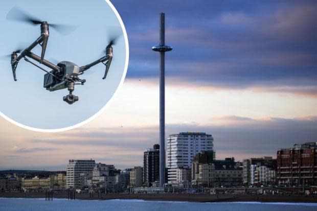 Drone crashed into 600ft tourist attraction while filming