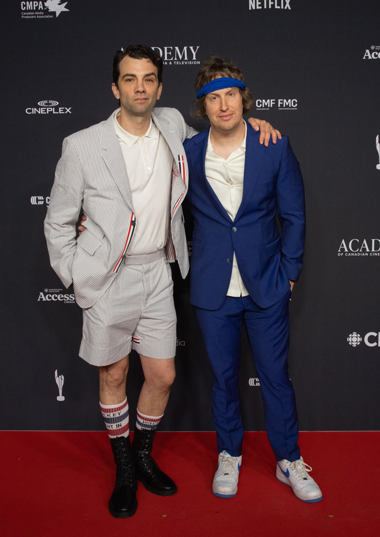 Jay Baruchel and Matt Johnson at the 2024 Canadian Screen Awards Gala (George Pimentel)