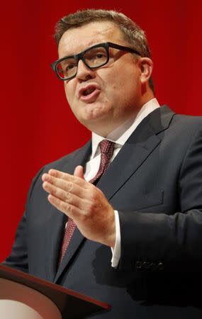 Tom Watson, Britain's opposition Labour Party's deputy leader, speaks during the third day of the Labour Party conference in Liverpool, September 27, 2016. REUTERS/Darren Staples