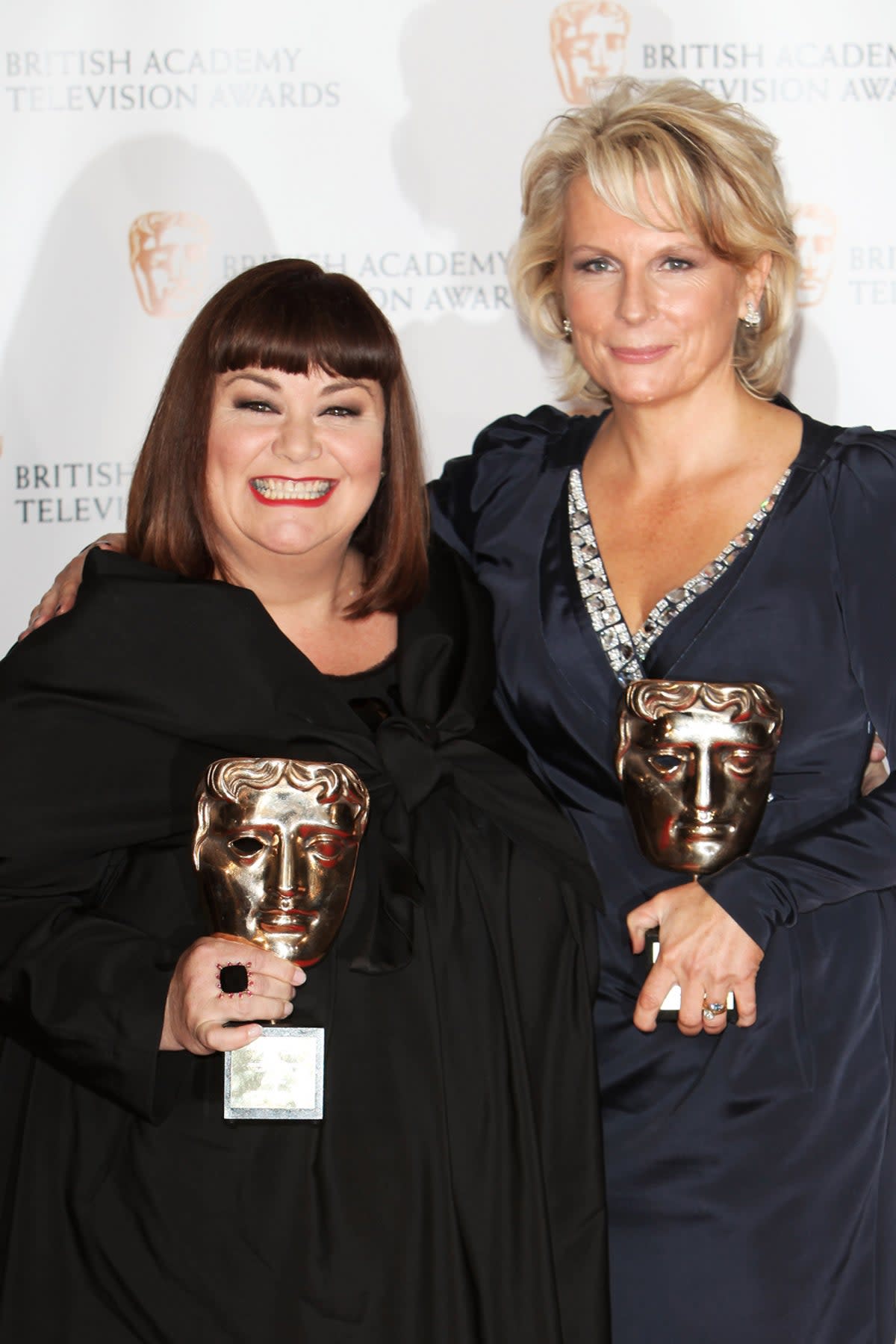 Dawn French discussed the terrifying moment in her new memoir, The T**t Files. Pictured with Jennifer Saunders in 2009 (Tim Whitby/Getty Images)