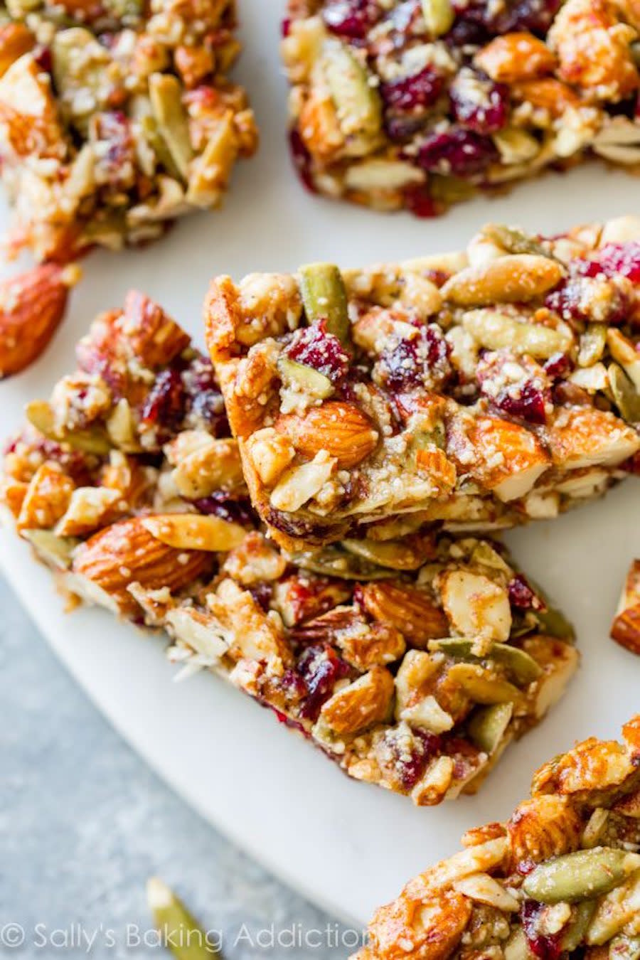 Spiced Pumpkin Seed Cranberry Snack Bars