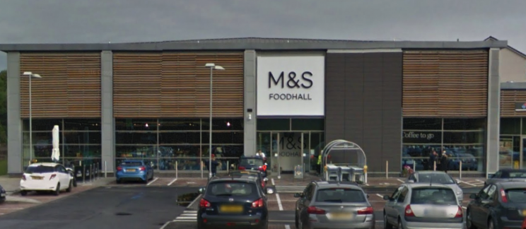 The adorable moment occurred at a M&S store in Uddingston (Picture: Google)