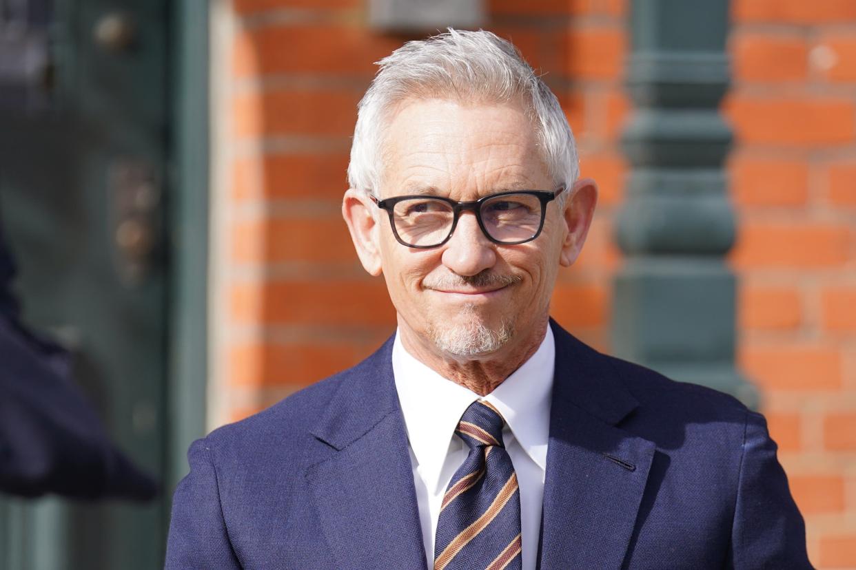 Match Of The Day host Gary Lineker outside his home in London (James Manning/PA) (PA Wire)