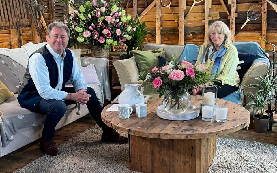 Alan with guest, Alison Steadman, on Spring into Summer
