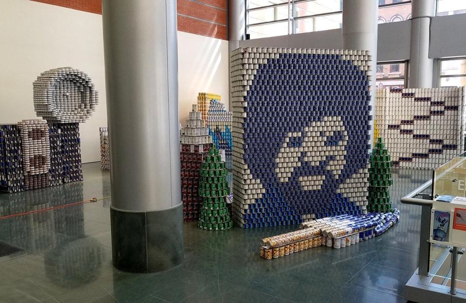 The 26th annual Canstruction competition, sponsored by the American Institute of Architects, features sculptures built out of canned and non-perishable foods. There will be an opening reception Saturday at the Weston Art Gallery.