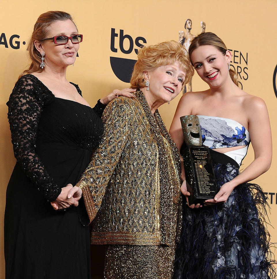 Carrie, Debbie, and Billie on the red carpet