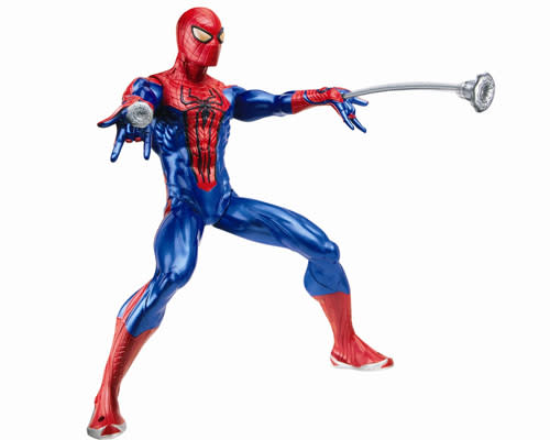 <b>The Amazing Spider-Man Web Shooting Spider Man, £19.99, 4 years +</b><br><br> A motorised version of the popular character, this Spiderman can shoot web from both hands and allows kids to act out their favourite scenes from the movie.