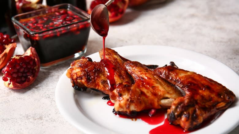 pomegranate molasses on chicken