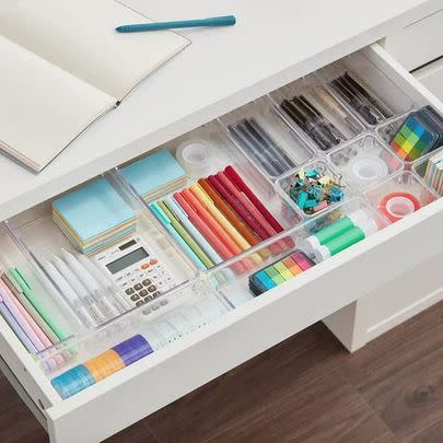 A set of drawer organizers to take your home office from work-from-home to work-from-heaven