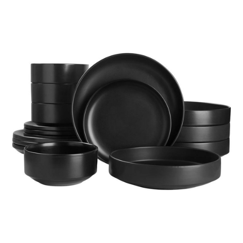 Home Decorators Collection 32-Piece Matte Black Dinnerware Set