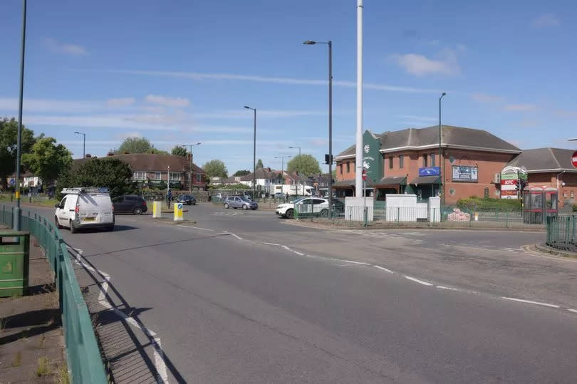 The roundabout at the junction of Stoney Lane and Church Road in Yardley where a cyclist died on June 18 -Credit:Birmingham Live