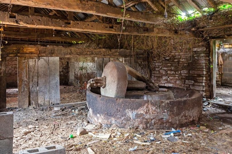 inside an old farm building