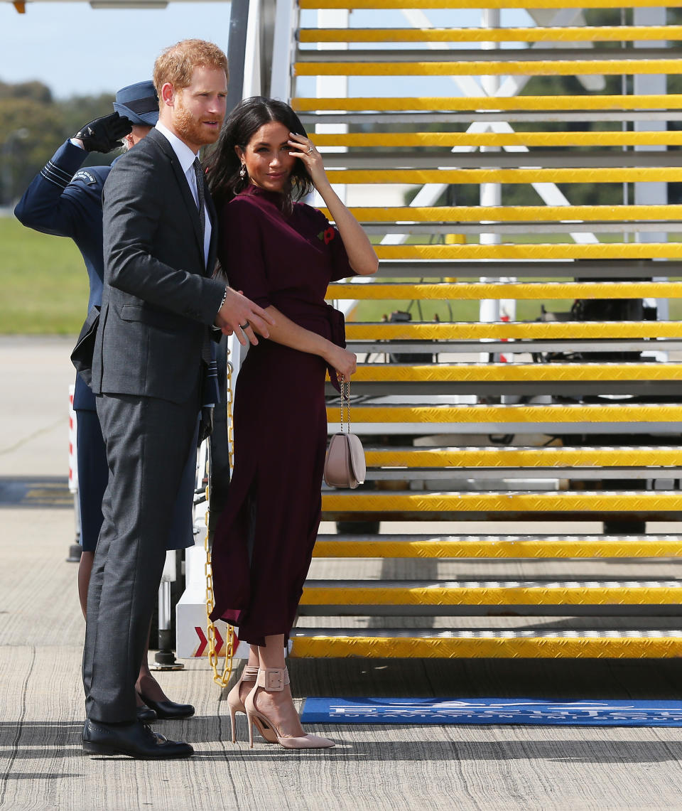 Meghan Markle leaving Sydney (2018)