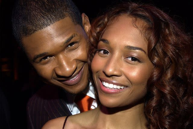 <p>Larry Busacca/WireImage</p> Usher and TLC's Chilli