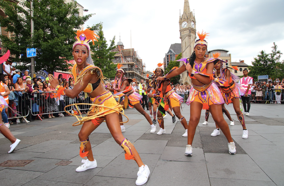 Like numerous Caribbean carnival around the world, this event’s inception was rooted in resistance. (Leicester Carnival)