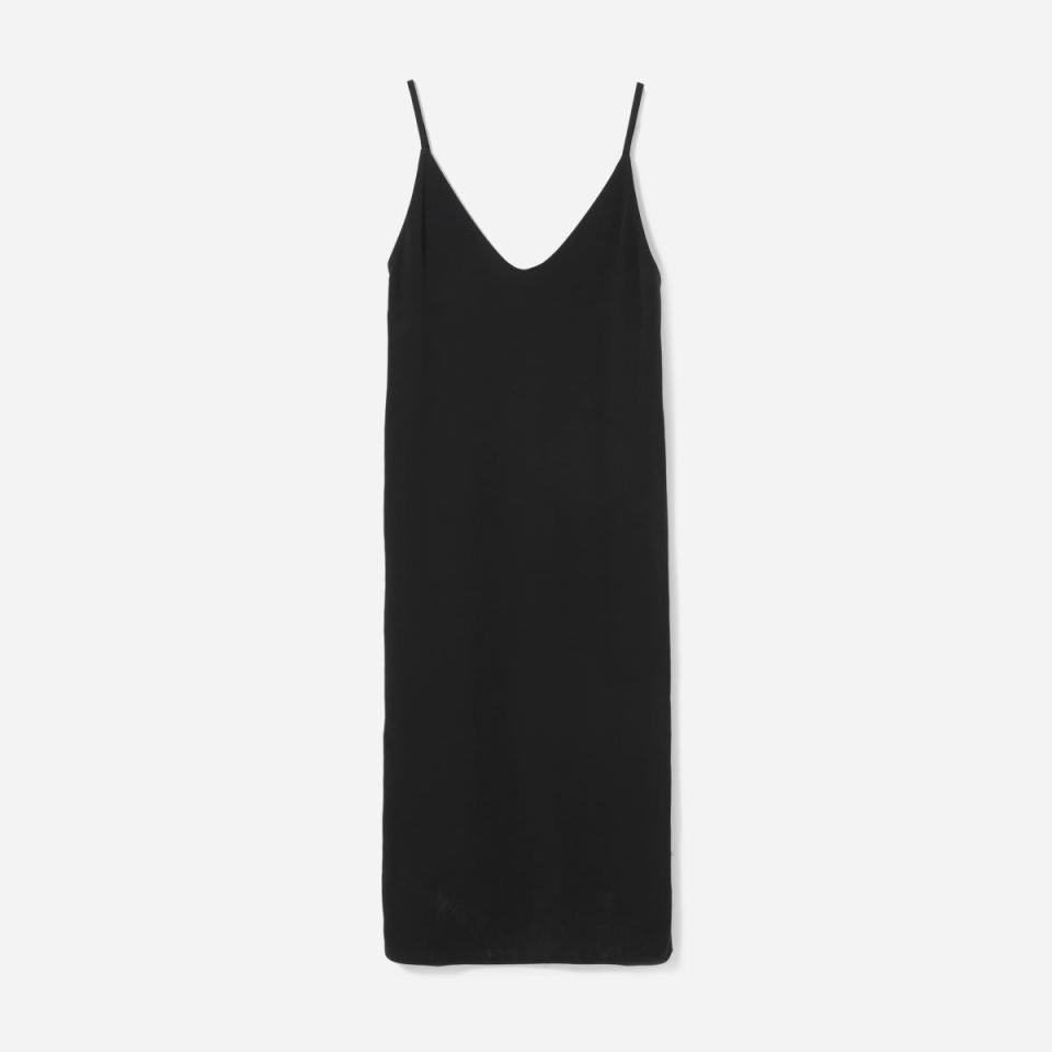 <p><strong>Everlane</strong></p><p>everlane.com</p><p><a href="https://go.redirectingat.com?id=74968X1596630&url=https%3A%2F%2Fwww.everlane.com%2Fproducts%2Fwomens-japanese-goweave-slip-dress-black2&sref=https%3A%2F%2Fwww.harpersbazaar.com%2Ffashion%2Ftrends%2Fg37038622%2Feverlane-summer-sale-best-items%2F" rel="nofollow noopener" target="_blank" data-ylk="slk:Shop Now;elm:context_link;itc:0;sec:content-canvas" class="link ">Shop Now</a></p><p><strong><del>$98</del> $44</strong></p><p>At peak summer, this casual slip dresses is a standalone essential. Come fall, it’s a match made in layering heaven with a long sleeve bodysuit and boots. </p>