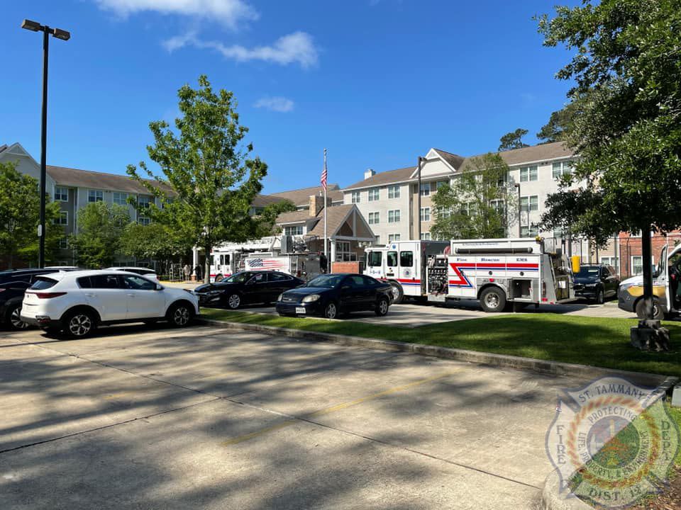 Firefighters respond to the Residence Inn in Covington.