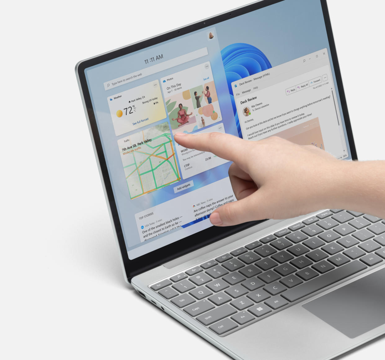 The Surface Laptop Go 2 packs a touchscreen display and Intel Core i5 processor. (Image: Microsoft)