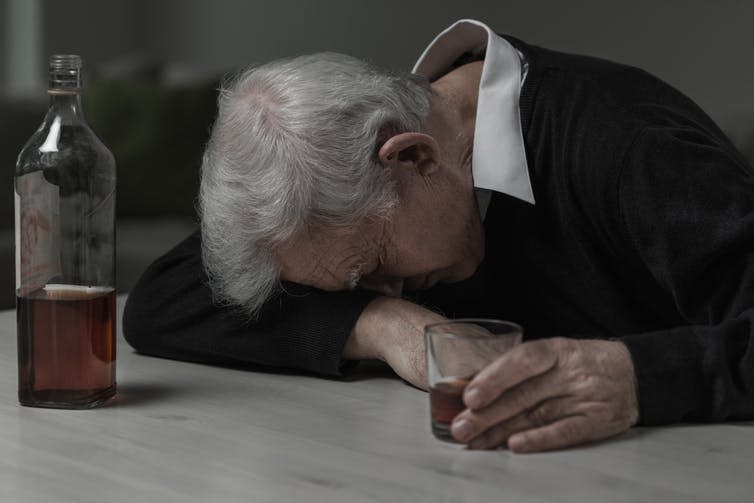 <span class="caption">Problems with alcohol addiction are amplified in the elderly population.</span> <span class="attribution"><a class="link " href="https://www.shutterstock.com/download/confirm/270882812?src=RSG-6BHydEbS0iHAQQwa6w-1-7&studio=1&size=huge_jpg" rel="nofollow noopener" target="_blank" data-ylk="slk:Photographee.eu/ Shutterstock;elm:context_link;itc:0;sec:content-canvas">Photographee.eu/ Shutterstock</a></span>