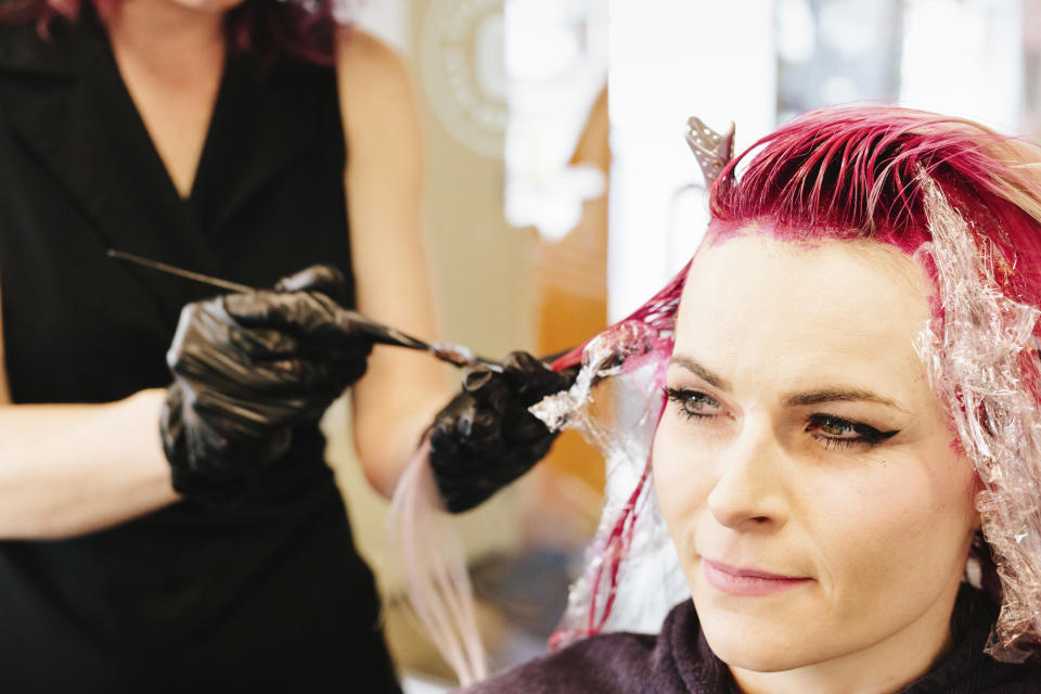 Researchers suggest you should dye your hair no more than six times per year. <em>(Photo: Getty)</em>