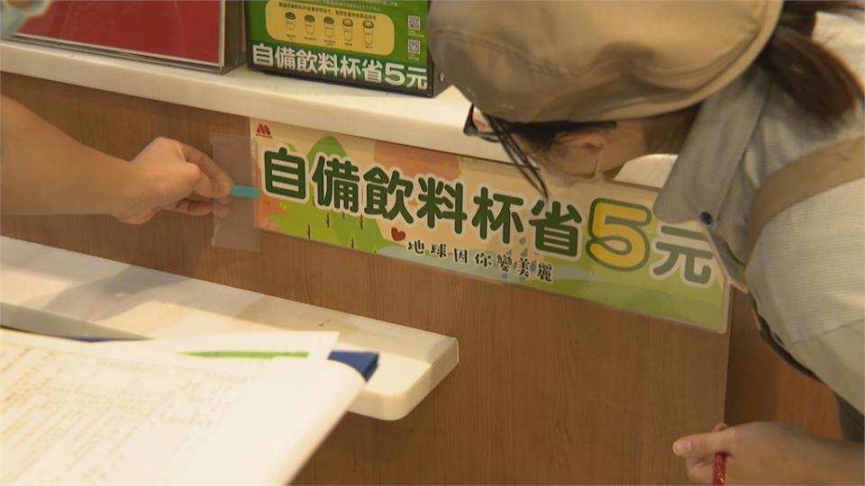 自備環保杯折5元　公告需大於5公分　違者開罰