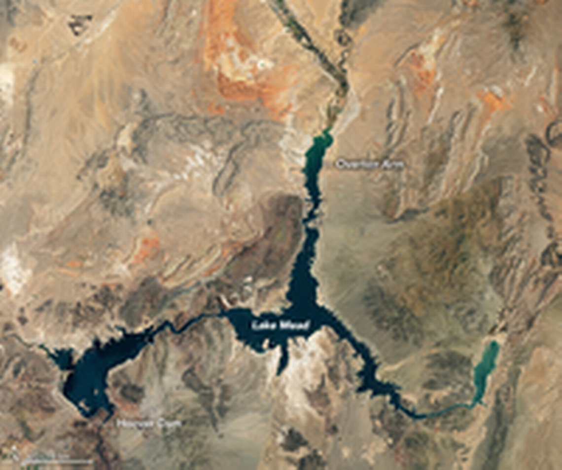 NASA image from July 3, 2022, shows how much Lake Mead has disappeared.