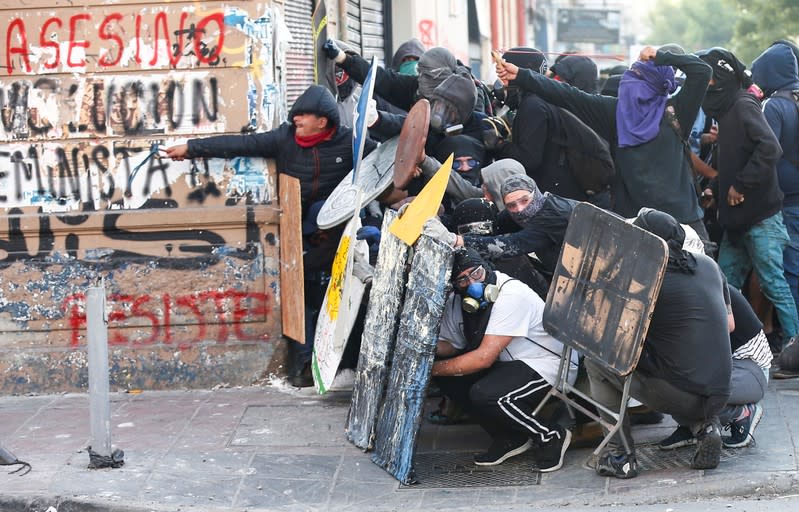 Protests against Chile's government in Valparaiso