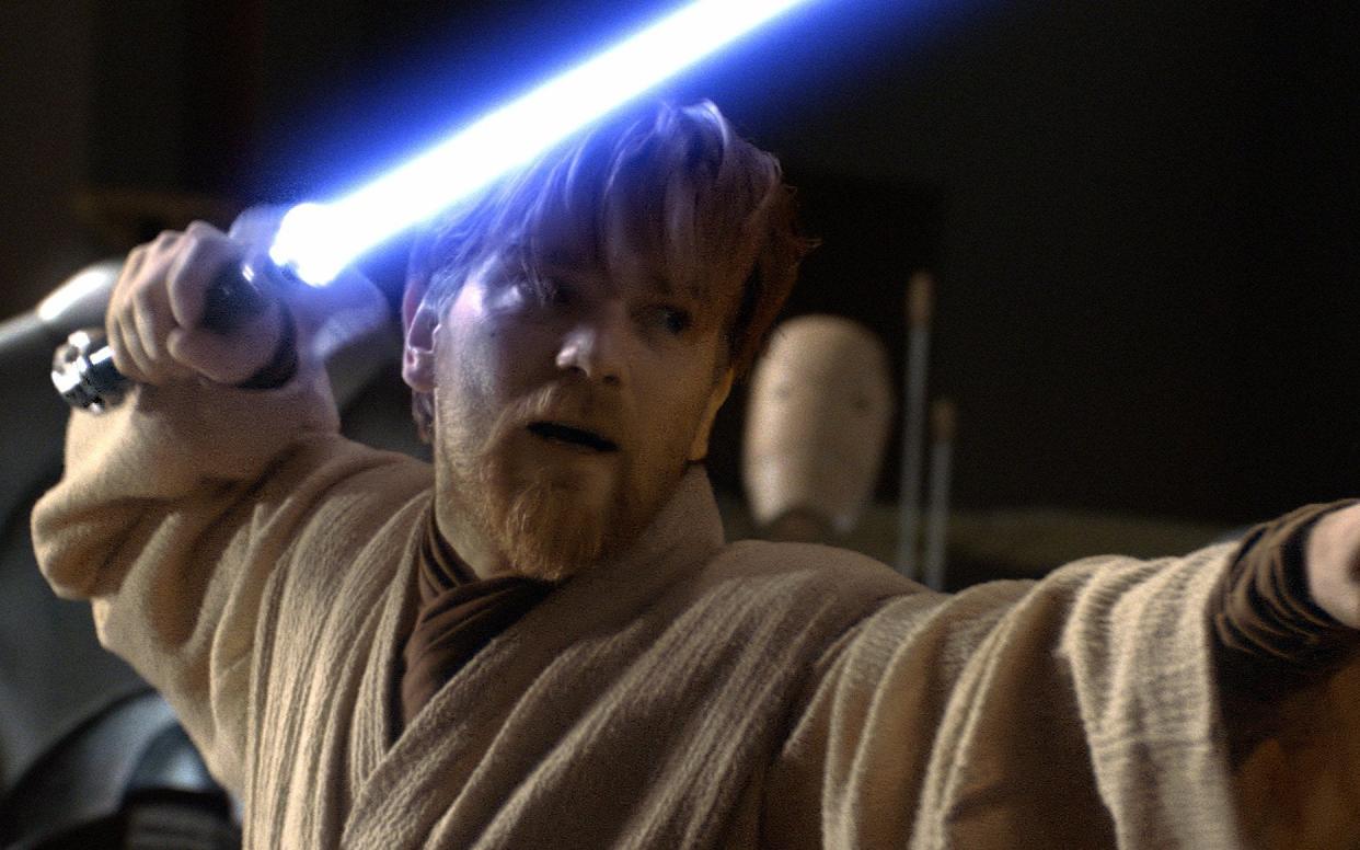 Ewan McGregor as Jedi Obi-Wan Kenobi in a scene from 
