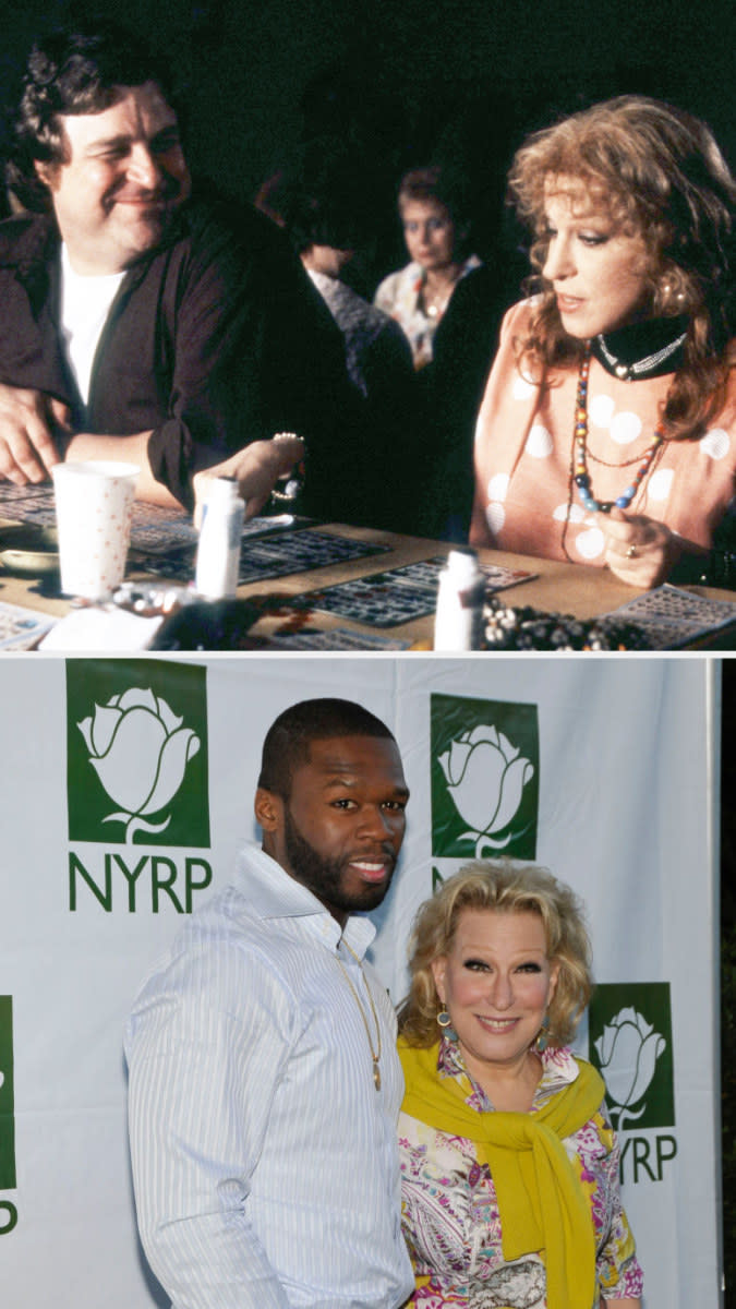 Midler and 50 Cent first met while volunteering for a community garden project in Queens. The rapper has called Midler 