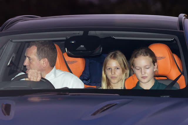 <p>TheImageDirect.com</p> Peter Phillips, Isla Phillips and Savannah Phillips drive on Dec. 20.